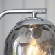 66186-001 Chrome Single Floor Lamp with Smoked Dimpled Glass