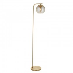 66193-001 Brushed Brass Floor Lamp with Amber Glass 66193-001 Brushed Brass Floor Lamp with Amber Glass