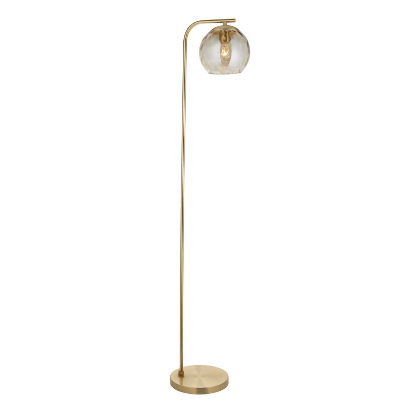 Brass and glass on sale floor lamp