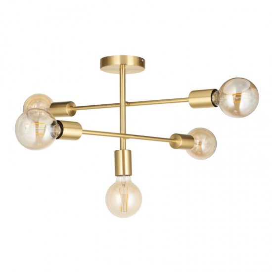 66198-001 Satin Brass 5 Light Centre Fitting