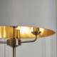 66202-001 Antique Brass 3 Light Floor Lamp with Vintage White Shade