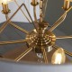 66205-001 Antique Brass 8 Light Pendant with Vintage White Shade