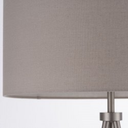 22781-001 Matt Nickel Tripod Floor Lamp with Grey Shade 22781-001 Matt Nickel Tripod Floor Lamp with Grey Shade