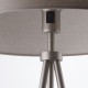 22781-001 Matt Nickel Tripod Floor Lamp with Grey Shade