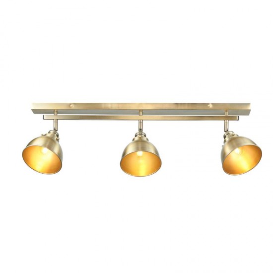 67270-001 Antique Brass Triple Spotlights