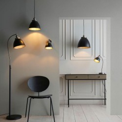 67288-001 Aged Pewter & Matt Black Pendant