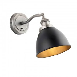 67289-001 Aged Pewter & Matt Black Wall Lamp 67289-001 Aged Pewter & Matt Black Wall Lamp