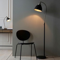67291-001 Aged Pewter & Matt Black Floor Lamp