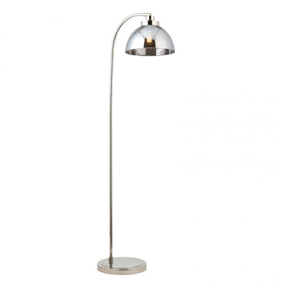 67307-001 Bright Nickel Floor Lamp with Smoked Mirrored Glass 67307-001 Bright Nickel Floor Lamp with Smoked Mirrored Glass