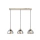 67309-001 Bright Nickel 3 Light over Island Fitting with Smoked Mirrored Glasses 67309-001 Bright Nickel 3 Light over Island Fitting with Smoked Mirrored Glasses