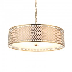 67316-001 Gold 3 Light Pendant with White Diffuser 67316-001 Gold 3 Light Pendant with White Diffuser