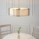 67316-001 Gold 3 Light Pendant with White Diffuser