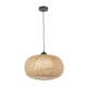 67317-001 Black Pendant with Natural Bamboo & White Diffuser 67317-001 Black Pendant with Natural Bamboo & White Diffuser