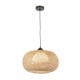 67317-001 Black Pendant with Natural Bamboo & White Diffuser 67317-001 Black Pendant with Natural Bamboo & White Diffuser