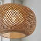 67317-001 Black Pendant with Natural Bamboo & White Diffuser 67317-001 Black Pendant with Natural Bamboo & White Diffuser