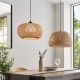 67318-001 Black Pendant with Natural Bamboo & White Diffuser 67318-001 Black Pendant with Natural Bamboo & White Diffuser