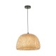 67318-001 Black Pendant with Natural Bamboo & White Diffuser 67318-001 Black Pendant with Natural Bamboo & White Diffuser