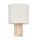 67324-001 Wooden Table Lamp with Natural Linen Shade