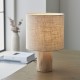 67324-001 Wooden Table Lamp with Natural Linen Shade