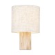 67324-001 Wooden Table Lamp with Natural Linen Shade