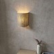 67331-001 Black Wall Lamp with Natural Seagrass Shade