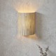 67331-001 Black Wall Lamp with Natural Seagrass Shade