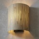 67331-001 Black Wall Lamp with Natural Seagrass Shade