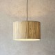 67332-001 Black Pendant with Natural Seagrass Shade