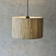 67332-001 Black Pendant with Natural Seagrass Shade