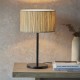 67334-001 Black Table Lamp with Natural Seagrass Shade