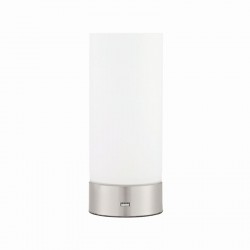 22540-001 Brushed Nickel Touch Table Lamp with Opal Glass & USB 22540-001 Brushed Nickel Touch Table Lamp with Opal Glass & USB
