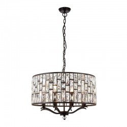 7310-001 Dark Bronze 8 Light Pendant with Crystal 7310-001 Dark Bronze 8 Light Pendant with Crystal