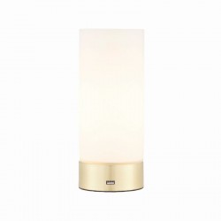 22568-001 Brushed Brass Touch Table Lamp with Opal Glass & USB  22568-001 Brushed Brass Touch Table Lamp with Opal Glass & USB