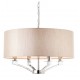 51017-001 Polished Nickel 4 Light Pendant with Beige Shade