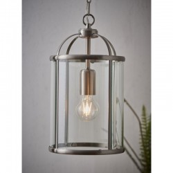 7404-001 Satin Nickel 1 Light Lantern Pendant