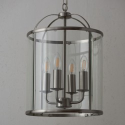 61283-001 Satin Nickel 4 Light Lantern Pendant 61283-001 Satin Nickel 4 Light Lantern Pendant