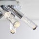 7406-001 Chrome 5 Light LED Ceiling Lamp with Clear Shades