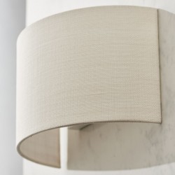7407-001 Vintage White Linen Wall Lamp