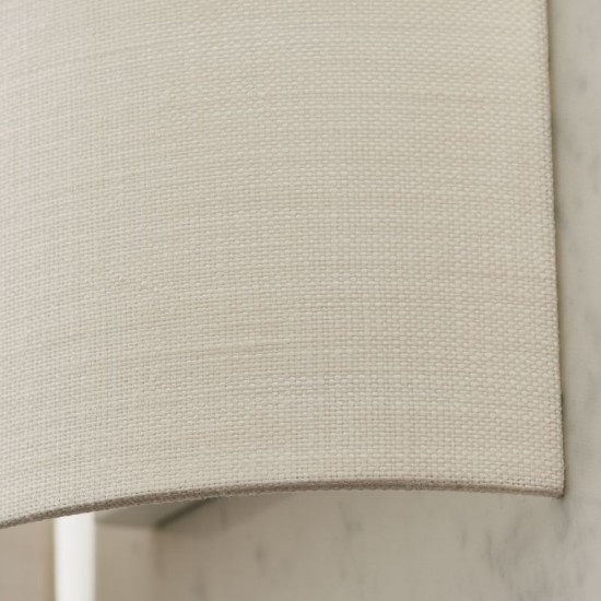 7407-001 Vintage White Linen Wall Lamp