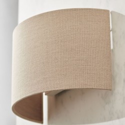 7408-001 Vintage Natural Linen Wall Lamp
