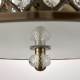 7422-001 Antique Brass Semi-Flush with Crystal Beads and Diffuser