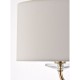 7427-001 Brass 2 Light Floor Lamp with Vintage White Shade