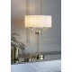 7428-001 White Shade & Gold with Crystal 2 Light Table Lamp