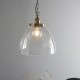 71612-001 Antique Brass Pendant with Clear Glass Ø 33 cm