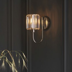 71635-001 Bright Nickel Wall Lamp with Crystal 71635-001 Bright Nickel Wall Lamp with Crystal