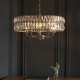 71641-001 Bright Nickel 5 Light Pendant with Crystal 71641-001 Bright Nickel 5 Light Pendant with Crystal