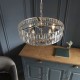 71641-001 Bright Nickel 5 Light Pendant with Crystal 71641-001 Bright Nickel 5 Light Pendant with Crystal