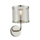 71642-001 Bright Nickel Wall Lamp with Clear Glass