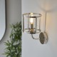 71642-001 Bright Nickel Wall Lamp with Clear Glass