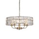 71644-001 Antique Brass 5 Light Pendant with Crystal